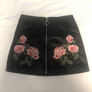 Faux leather skirt